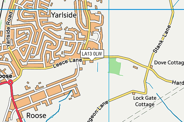 LA13 0LW map - OS VectorMap District (Ordnance Survey) LA13 0LW map - OS VectorMap District (Ordnance Survey)