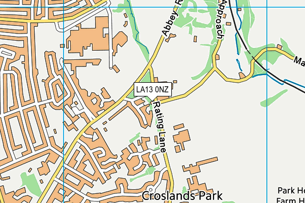 LA13 0NZ map - OS VectorMap District (Ordnance Survey) LA13 0NZ map - OS VectorMap District (Ordnance Survey)