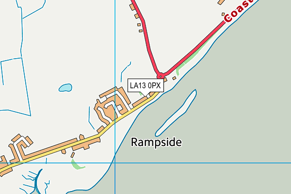 LA13 0PX map - OS VectorMap District (Ordnance Survey)