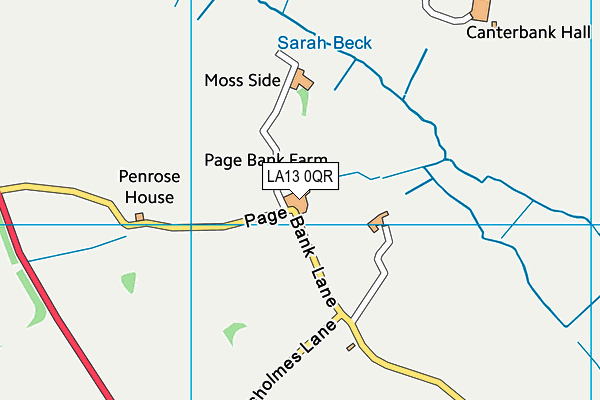 LA13 0QR map - OS VectorMap District (Ordnance Survey)