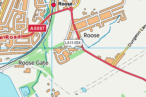 LA13 0SX map - OS VectorMap District (Ordnance Survey) LA13 0SX map - OS VectorMap District (Ordnance Survey)