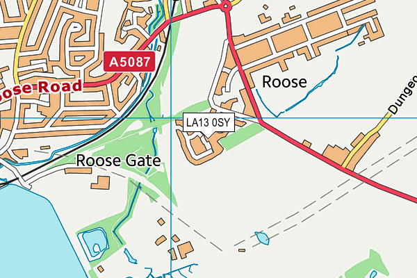 LA13 0SY map - OS VectorMap District (Ordnance Survey) LA13 0SY map - OS VectorMap District (Ordnance Survey)