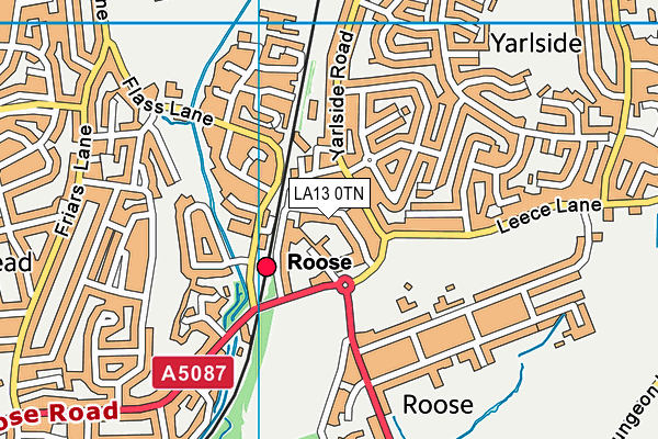 LA13 0TN map - OS VectorMap District (Ordnance Survey) LA13 0TN map - OS VectorMap District (Ordnance Survey)