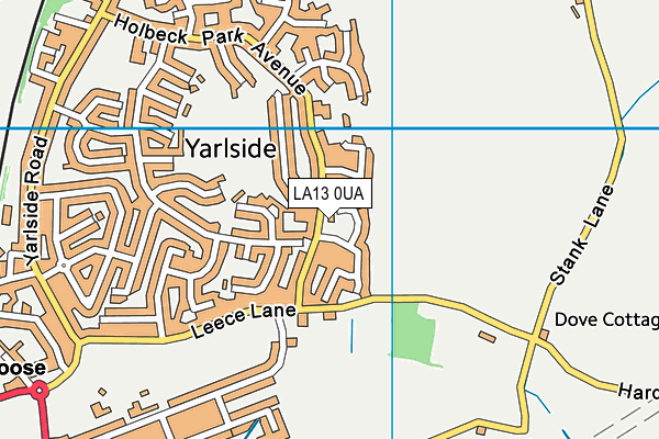 LA13 0UA map - OS VectorMap District (Ordnance Survey) LA13 0UA map - OS VectorMap District (Ordnance Survey)