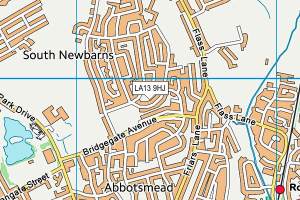 LA13 9HJ map - OS VectorMap District (Ordnance Survey)
