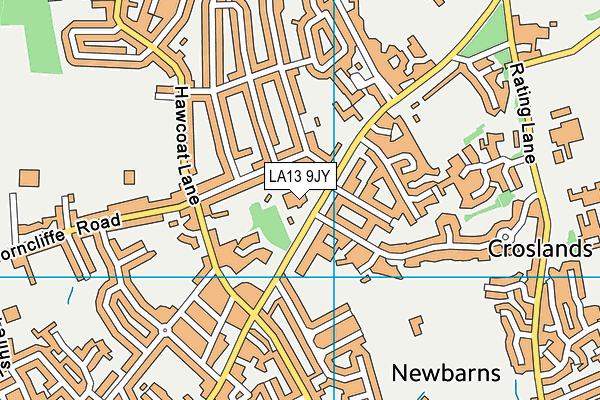 LA13 9JY map - OS VectorMap District (Ordnance Survey) LA13 9JY map - OS VectorMap District (Ordnance Survey)
