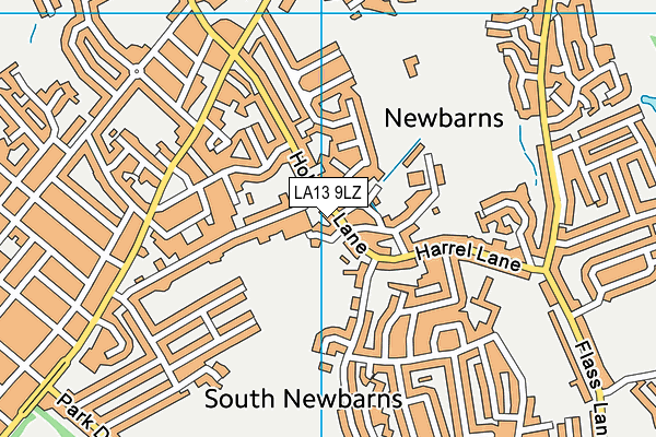 LA13 9LZ map - OS VectorMap District (Ordnance Survey) LA13 9LZ map - OS VectorMap District (Ordnance Survey)