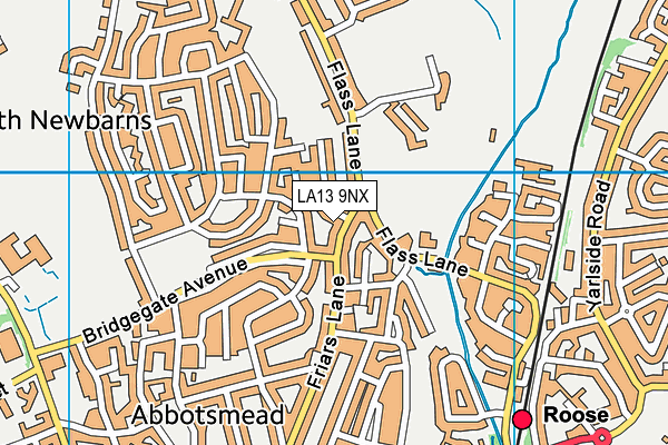 LA13 9NX map - OS VectorMap District (Ordnance Survey) LA13 9NX map - OS VectorMap District (Ordnance Survey)