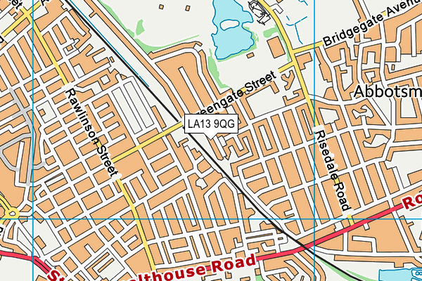 LA13 9QG map - OS VectorMap District (Ordnance Survey) LA13 9QG map - OS VectorMap District (Ordnance Survey)