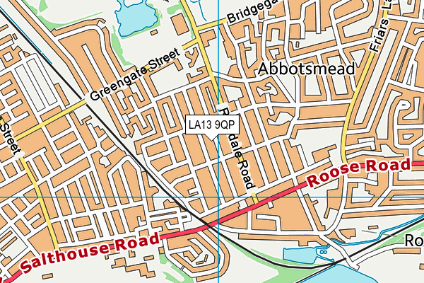 LA13 9QP map - OS VectorMap District (Ordnance Survey)