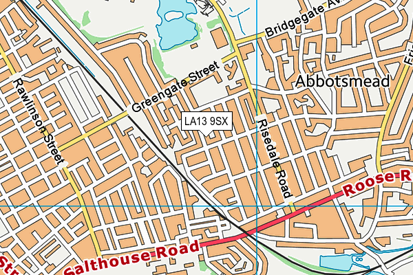 LA13 9SX map - OS VectorMap District (Ordnance Survey) LA13 9SX map - OS VectorMap District (Ordnance Survey)