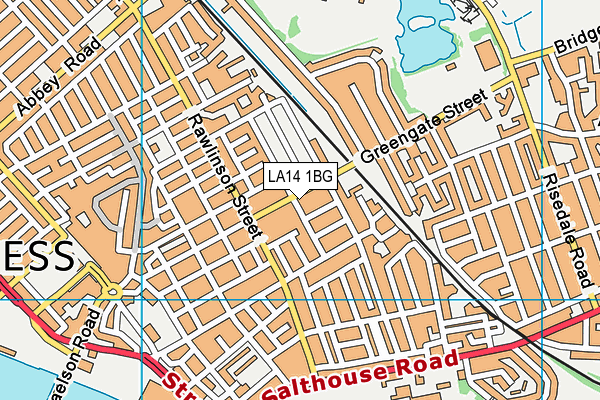 LA14 1BG map - OS VectorMap District (Ordnance Survey) LA14 1BG map - OS VectorMap District (Ordnance Survey)