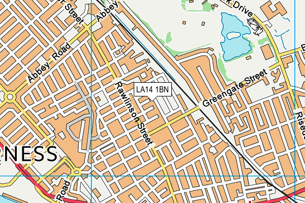 LA14 1BN map - OS VectorMap District (Ordnance Survey) LA14 1BN map - OS VectorMap District (Ordnance Survey)