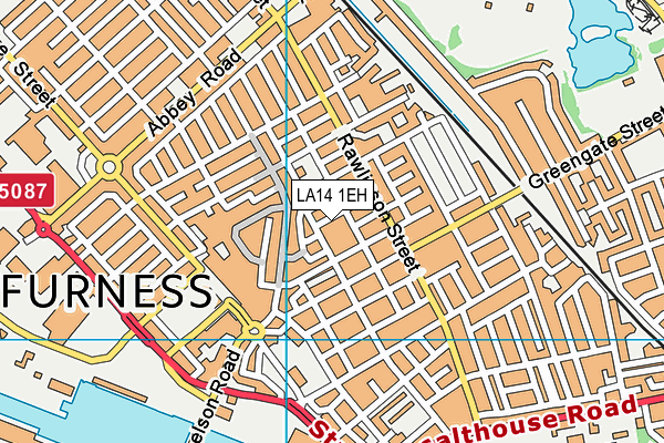 LA14 1EH map - OS VectorMap District (Ordnance Survey) LA14 1EH map - OS VectorMap District (Ordnance Survey)
