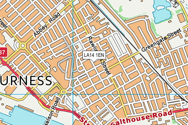 LA14 1EN map - OS VectorMap District (Ordnance Survey) LA14 1EN map - OS VectorMap District (Ordnance Survey)