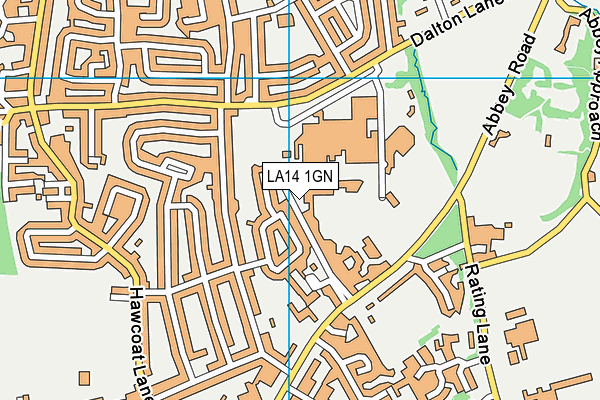 LA14 1GN map - OS VectorMap District (Ordnance Survey) LA14 1GN map - OS VectorMap District (Ordnance Survey)