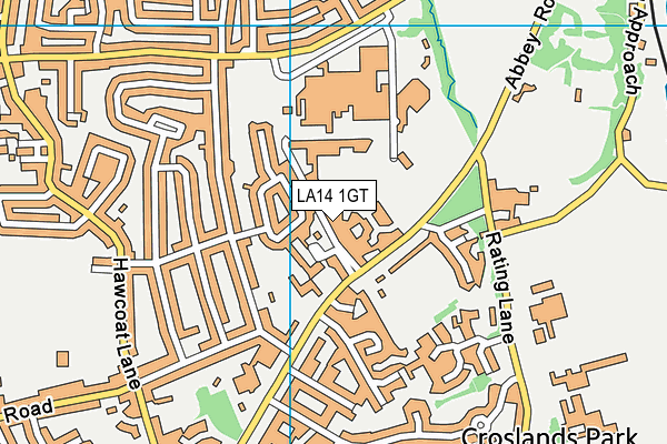 LA14 1GT map - OS VectorMap District (Ordnance Survey) LA14 1GT map - OS VectorMap District (Ordnance Survey)
