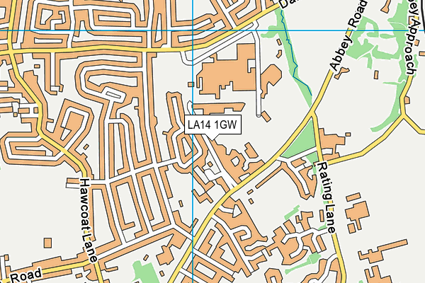 LA14 1GW map - OS VectorMap District (Ordnance Survey) LA14 1GW map - OS VectorMap District (Ordnance Survey)