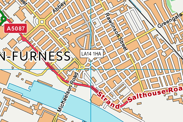 LA14 1HA map - OS VectorMap District (Ordnance Survey) LA14 1HA map - OS VectorMap District (Ordnance Survey)