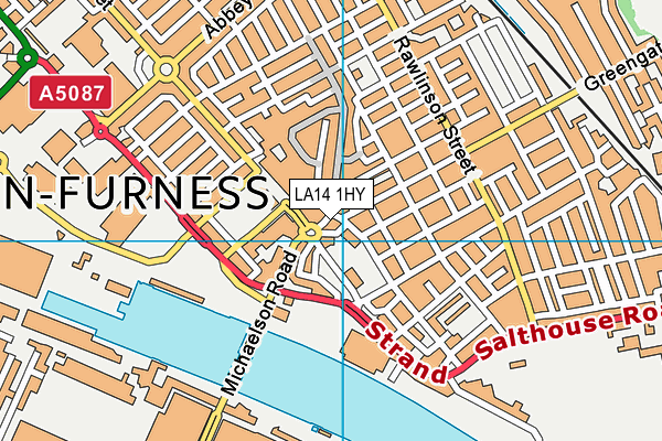 LA14 1HY map - OS VectorMap District (Ordnance Survey) LA14 1HY map - OS VectorMap District (Ordnance Survey)
