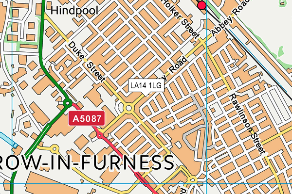 LA14 1LG map - OS VectorMap District (Ordnance Survey) LA14 1LG map - OS VectorMap District (Ordnance Survey)