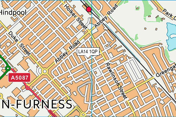 LA14 1QP map - OS VectorMap District (Ordnance Survey) LA14 1QP map - OS VectorMap District (Ordnance Survey)
