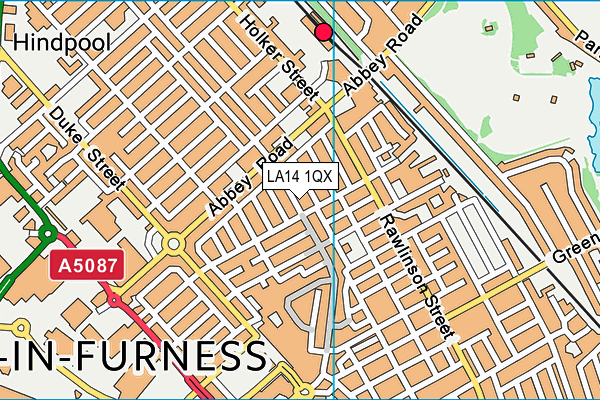 LA14 1QX map - OS VectorMap District (Ordnance Survey) LA14 1QX map - OS VectorMap District (Ordnance Survey)