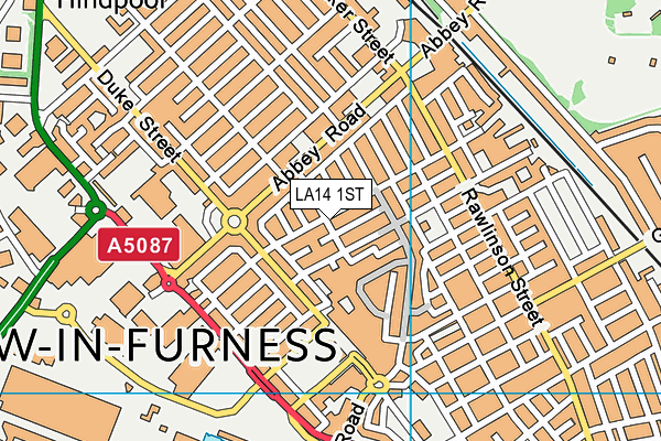 LA14 1ST map - OS VectorMap District (Ordnance Survey) LA14 1ST map - OS VectorMap District (Ordnance Survey)