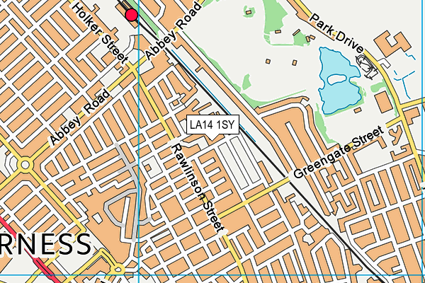 LA14 1SY map - OS VectorMap District (Ordnance Survey) LA14 1SY map - OS VectorMap District (Ordnance Survey)