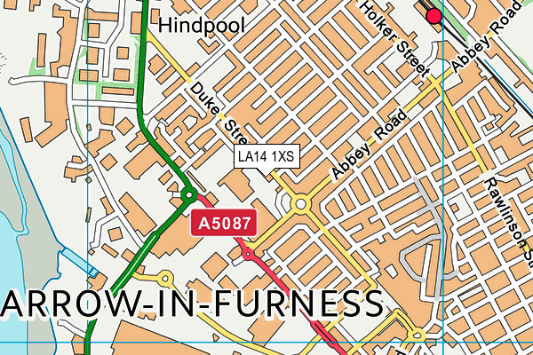 LA14 1XS map - OS VectorMap District (Ordnance Survey) LA14 1XS map - OS VectorMap District (Ordnance Survey)
