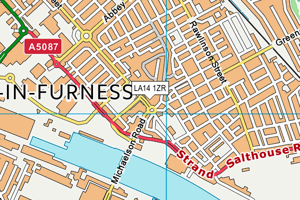 LA14 1ZR map - OS VectorMap District (Ordnance Survey) LA14 1ZR map - OS VectorMap District (Ordnance Survey)