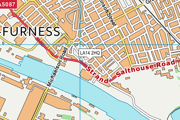 LA14 2HQ map - OS VectorMap District (Ordnance Survey) LA14 2HQ map - OS VectorMap District (Ordnance Survey)
