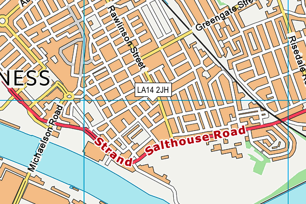 LA14 2JH map - OS VectorMap District (Ordnance Survey) LA14 2JH map - OS VectorMap District (Ordnance Survey)