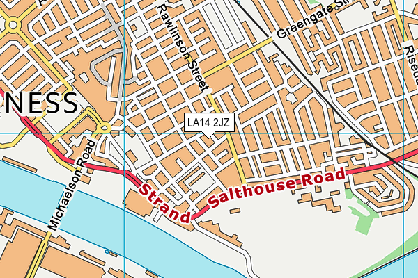 LA14 2JZ map - OS VectorMap District (Ordnance Survey) LA14 2JZ map - OS VectorMap District (Ordnance Survey)