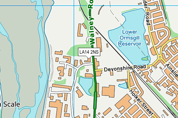 LA14 2NS map - OS VectorMap District (Ordnance Survey) LA14 2NS map - OS VectorMap District (Ordnance Survey)