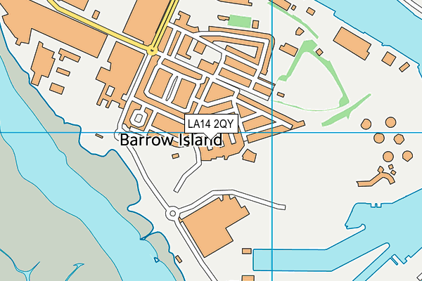 LA14 2QY map - OS VectorMap District (Ordnance Survey)