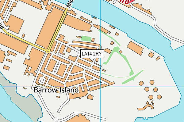 LA14 2RY map - OS VectorMap District (Ordnance Survey) LA14 2RY map - OS VectorMap District (Ordnance Survey)