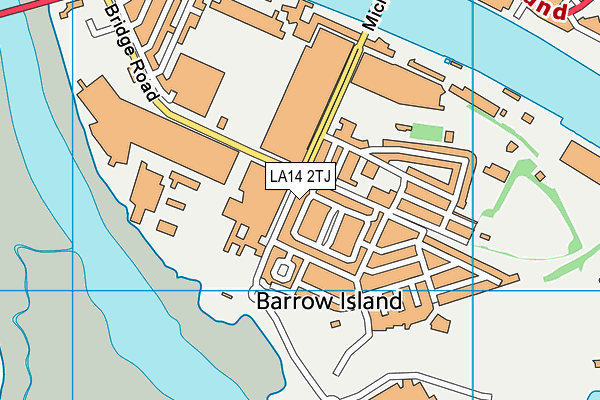 LA14 2TJ map - OS VectorMap District (Ordnance Survey) LA14 2TJ map - OS VectorMap District (Ordnance Survey)