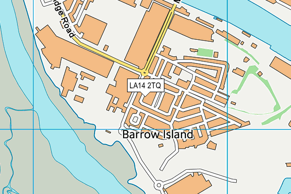 LA14 2TQ map - OS VectorMap District (Ordnance Survey) LA14 2TQ map - OS VectorMap District (Ordnance Survey)