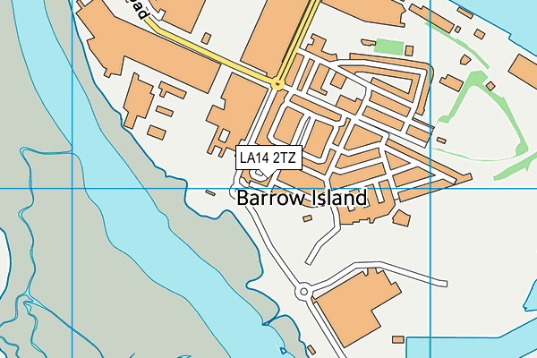LA14 2TZ map - OS VectorMap District (Ordnance Survey) LA14 2TZ map - OS VectorMap District (Ordnance Survey)