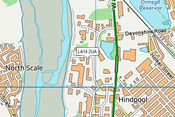 LA14 2UA map - OS VectorMap District (Ordnance Survey) LA14 2UA map - OS VectorMap District (Ordnance Survey)