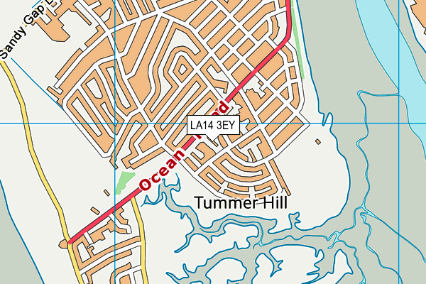 LA14 3EY map - OS VectorMap District (Ordnance Survey) LA14 3EY map - OS VectorMap District (Ordnance Survey)