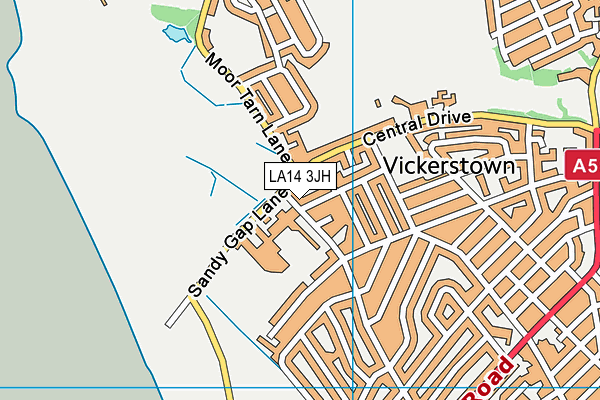 LA14 3JH map - OS VectorMap District (Ordnance Survey) LA14 3JH map - OS VectorMap District (Ordnance Survey)