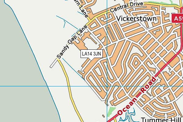LA14 3JN map - OS VectorMap District (Ordnance Survey) LA14 3JN map - OS VectorMap District (Ordnance Survey)