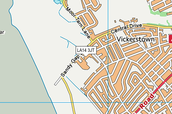 LA14 3JT map - OS VectorMap District (Ordnance Survey) LA14 3JT map - OS VectorMap District (Ordnance Survey)