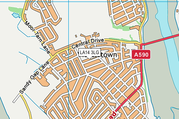 LA14 3LG map - OS VectorMap District (Ordnance Survey) LA14 3LG map - OS VectorMap District (Ordnance Survey)