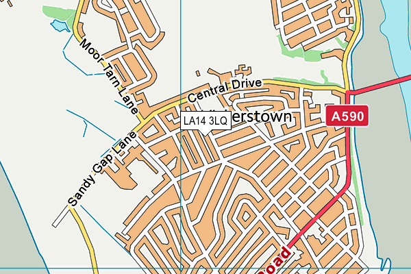 LA14 3LQ map - OS VectorMap District (Ordnance Survey) LA14 3LQ map - OS VectorMap District (Ordnance Survey)