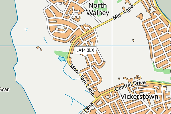 LA14 3LX map - OS VectorMap District (Ordnance Survey) LA14 3LX map - OS VectorMap District (Ordnance Survey)