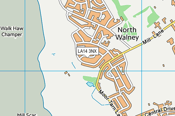 LA14 3NX map - OS VectorMap District (Ordnance Survey) LA14 3NX map - OS VectorMap District (Ordnance Survey)
