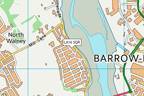 LA14 3QR map - OS VectorMap District (Ordnance Survey)
